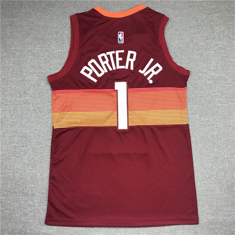 Men Denver Nuggets #1 Porter jr Red Game 2021 Nike NBA Jerseys->denver nuggets->NBA Jersey